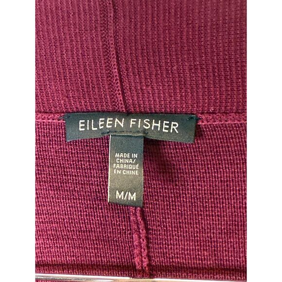 Eileen Fisher Open Knit Cardigan RedWomen’s Medium Lightweight Layering - Picture 3 of 5